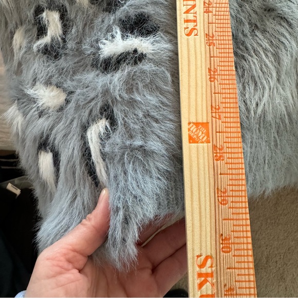 Lulu's Size S/M Peak Chic Grey Leopard Print Eyelash Knit Open Cardigan Sweater - Picture 11 of 11